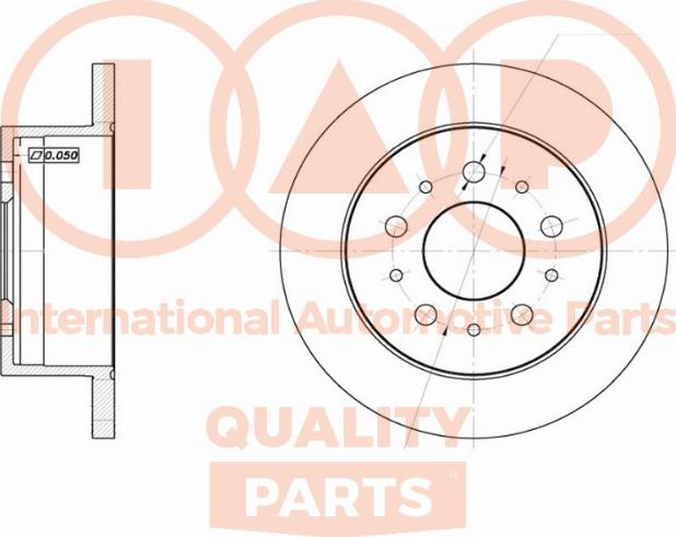 IAP QUALITY PARTS 709-08031 - Спирачен диск vvparts.bg