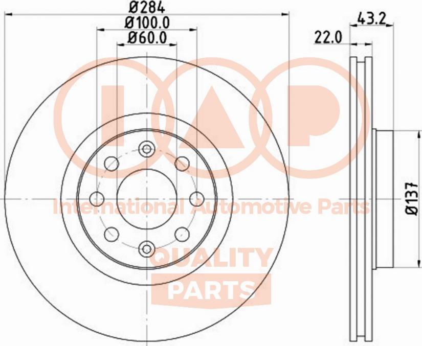 IAP QUALITY PARTS 709-08070 - Спирачен диск vvparts.bg