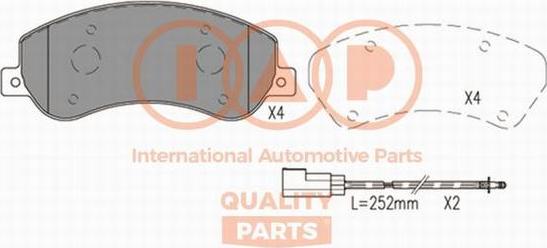 IAP QUALITY PARTS 704-50010X - Комплект спирачно феродо, дискови спирачки vvparts.bg