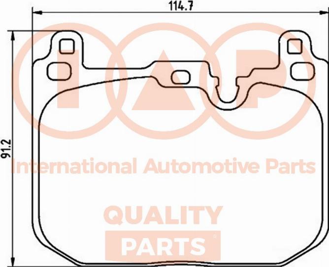 IAP QUALITY PARTS 704-51004 - Комплект спирачно феродо, дискови спирачки vvparts.bg