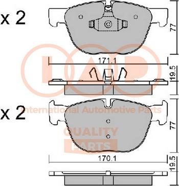 IAP QUALITY PARTS 704-51150P - Комплект спирачно феродо, дискови спирачки vvparts.bg