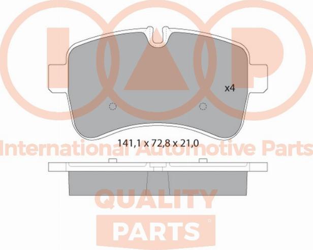 IAP QUALITY PARTS 704-57012 - Комплект спирачно феродо, дискови спирачки vvparts.bg