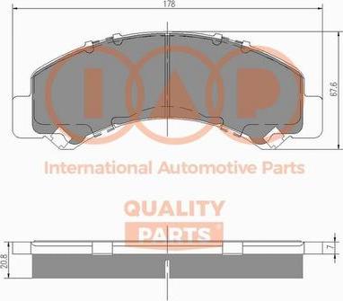 IAP QUALITY PARTS 704-09094X - Комплект спирачно феродо, дискови спирачки vvparts.bg