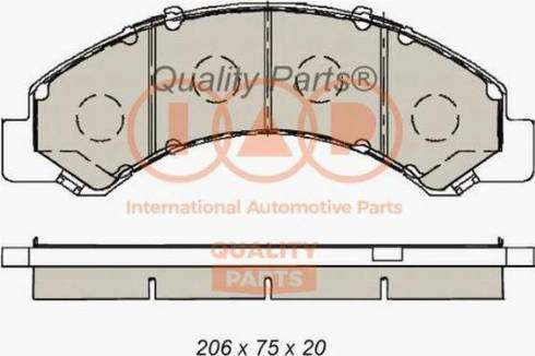 IAP QUALITY PARTS 704-09090X - Комплект спирачно феродо, дискови спирачки vvparts.bg