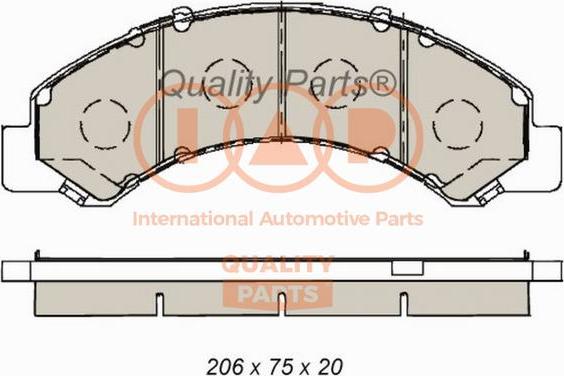 IAP QUALITY PARTS 704-09090 - Комплект спирачно феродо, дискови спирачки vvparts.bg