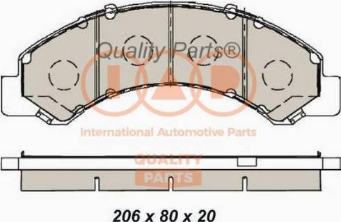 IAP QUALITY PARTS 704-09093X - Комплект спирачно феродо, дискови спирачки vvparts.bg