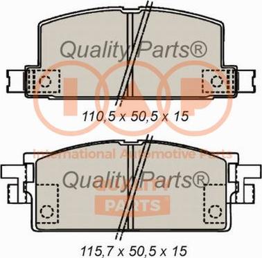 IAP QUALITY PARTS 704-09010 - Комплект спирачно феродо, дискови спирачки vvparts.bg