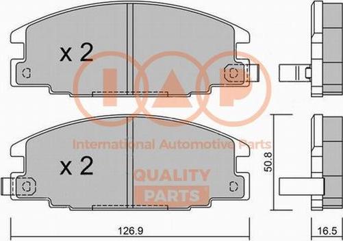 IAP QUALITY PARTS 704-09011P - Комплект спирачно феродо, дискови спирачки vvparts.bg