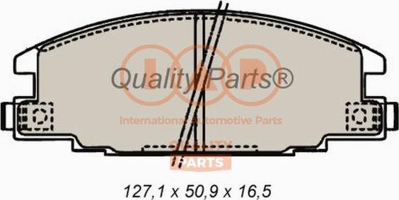 IAP QUALITY PARTS 704-09011 - Комплект спирачно феродо, дискови спирачки vvparts.bg