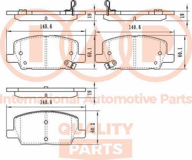 IAP QUALITY PARTS 704-09130 - Комплект спирачно феродо, дискови спирачки vvparts.bg