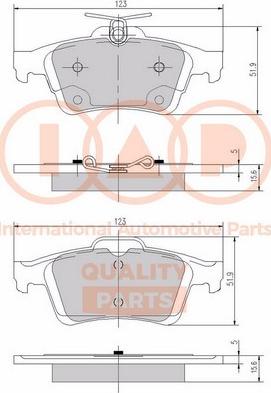 IAP QUALITY PARTS 704-04043 - Комплект спирачно феродо, дискови спирачки vvparts.bg