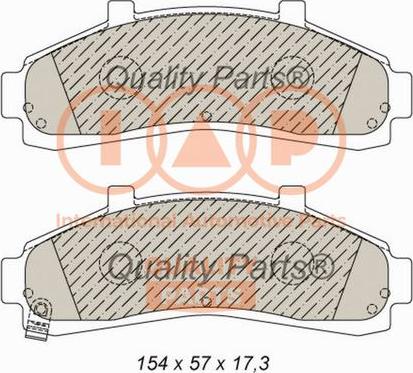 IAP QUALITY PARTS 704-04011 - Комплект спирачно феродо, дискови спирачки vvparts.bg