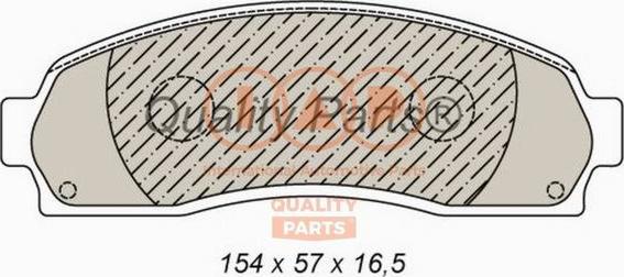 IAP QUALITY PARTS 704-04013 - Комплект спирачно феродо, дискови спирачки vvparts.bg