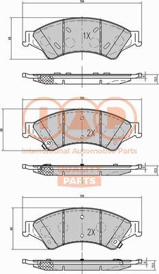 IAP QUALITY PARTS 704-04030 - Комплект спирачно феродо, дискови спирачки vvparts.bg