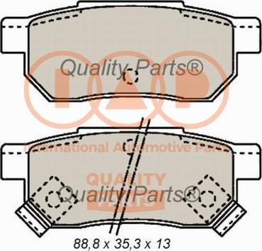 IAP QUALITY PARTS 704-06015 - Комплект спирачно феродо, дискови спирачки vvparts.bg