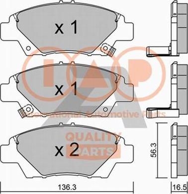 IAP QUALITY PARTS 704-06082P - Комплект спирачно феродо, дискови спирачки vvparts.bg