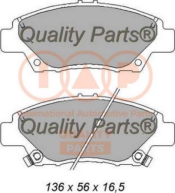 IAP QUALITY PARTS 704-06082 - Комплект спирачно феродо, дискови спирачки vvparts.bg