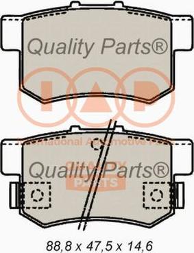 IAP QUALITY PARTS 704-06035P - Комплект спирачно феродо, дискови спирачки vvparts.bg