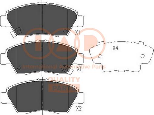 IAP QUALITY PARTS 704-06110 - Комплект спирачно феродо, дискови спирачки vvparts.bg