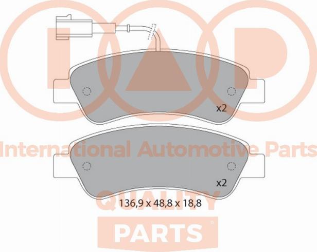 IAP QUALITY PARTS 704-08031 - Комплект спирачно феродо, дискови спирачки vvparts.bg