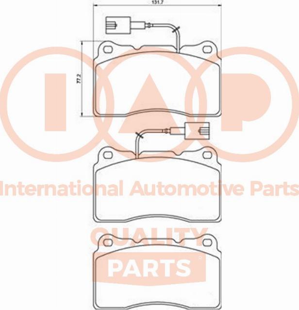 IAP QUALITY PARTS 704-08104 - Комплект спирачно феродо, дискови спирачки vvparts.bg