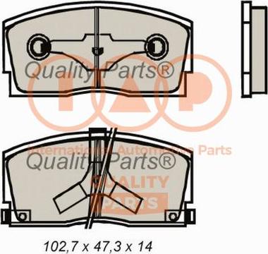 IAP QUALITY PARTS 704-03091 - Комплект спирачно феродо, дискови спирачки vvparts.bg