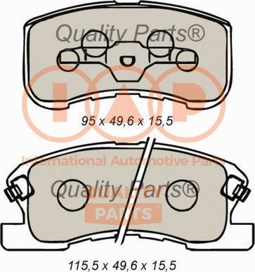 IAP QUALITY PARTS 704-03066 - Комплект спирачно феродо, дискови спирачки vvparts.bg