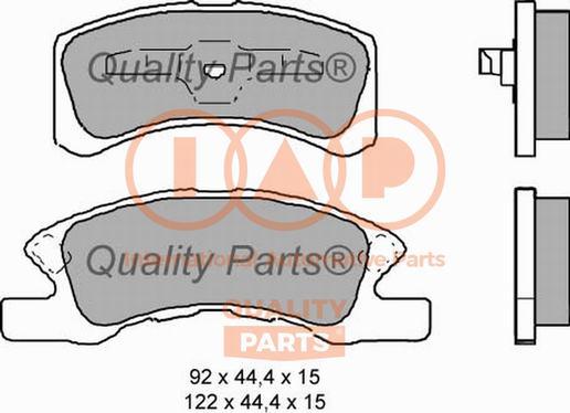 IAP QUALITY PARTS 704-03110 - Комплект спирачно феродо, дискови спирачки vvparts.bg