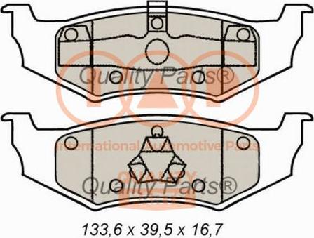 IAP QUALITY PARTS 704-02050 - Комплект спирачно феродо, дискови спирачки vvparts.bg