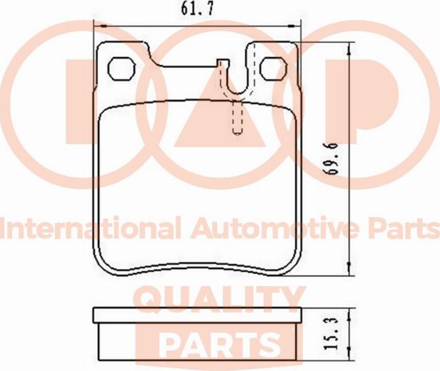 IAP QUALITY PARTS 704-02082 - Комплект спирачно феродо, дискови спирачки vvparts.bg