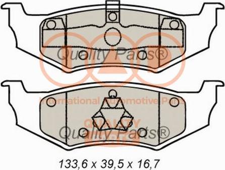 IAP QUALITY PARTS 704-02032 - Комплект спирачно феродо, дискови спирачки vvparts.bg