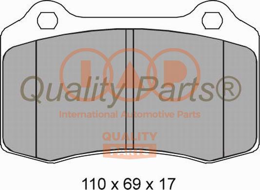 IAP QUALITY PARTS 704-02075 - Комплект спирачно феродо, дискови спирачки vvparts.bg