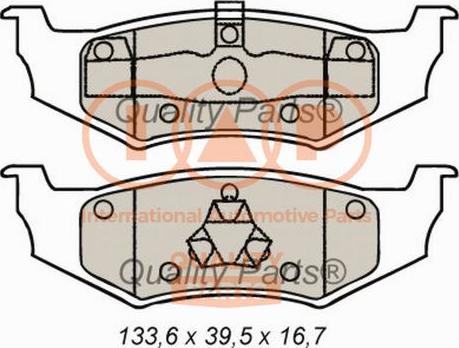 IAP QUALITY PARTS 704-02071 - Комплект спирачно феродо, дискови спирачки vvparts.bg