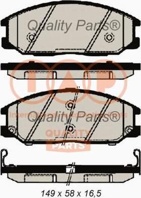 IAP QUALITY PARTS 704-18032 - Комплект спирачно феродо, дискови спирачки vvparts.bg