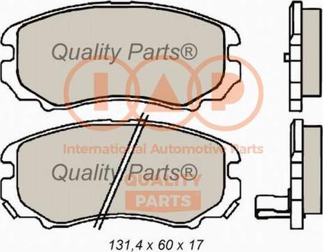 IAP QUALITY PARTS 704-07000X - Комплект спирачно феродо, дискови спирачки vvparts.bg