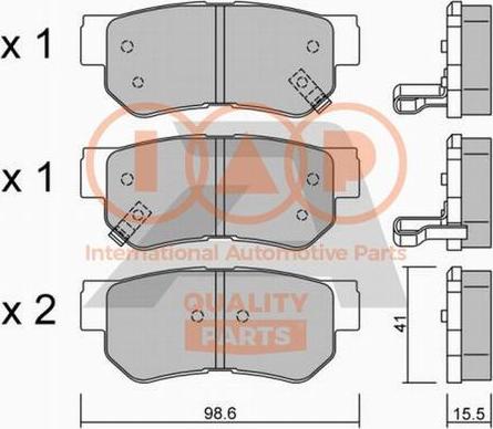 IAP QUALITY PARTS 704-07001P - Комплект спирачно феродо, дискови спирачки vvparts.bg