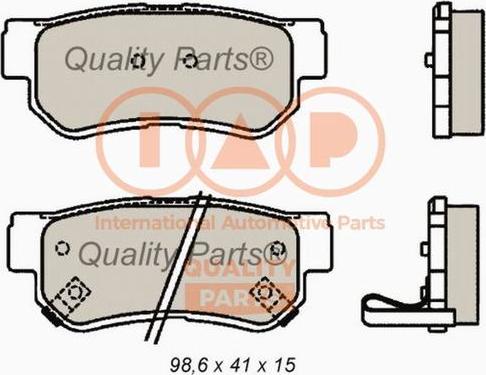 IAP QUALITY PARTS 704-07001X - Комплект спирачно феродо, дискови спирачки vvparts.bg