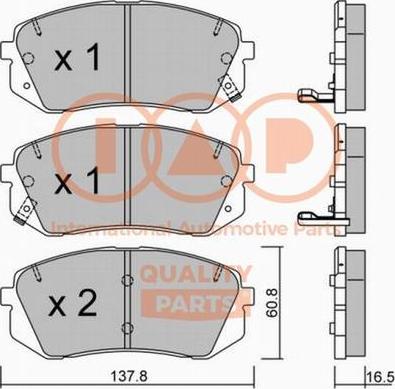 IAP QUALITY PARTS 704-07002P - Комплект спирачно феродо, дискови спирачки vvparts.bg