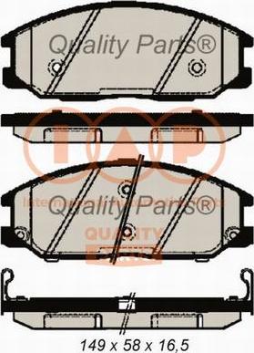 IAP QUALITY PARTS 704-07085 - Комплект спирачно феродо, дискови спирачки vvparts.bg