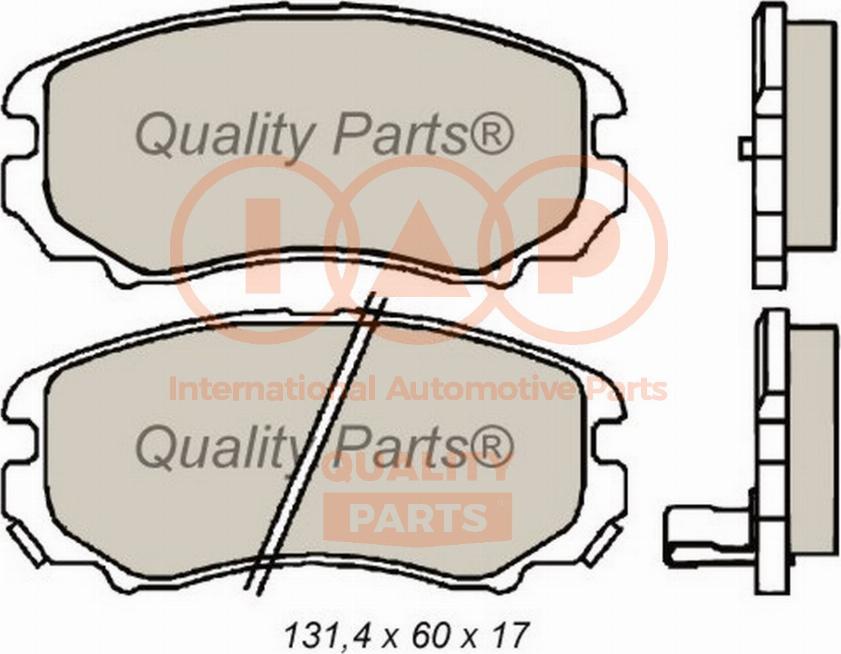 IAP QUALITY PARTS 704-07034G - Комплект спирачно феродо, дискови спирачки vvparts.bg