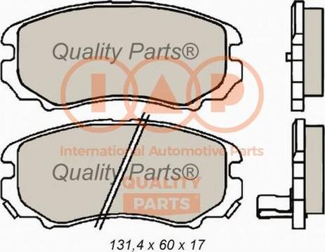 IAP QUALITY PARTS 704-07034X - Комплект спирачно феродо, дискови спирачки vvparts.bg