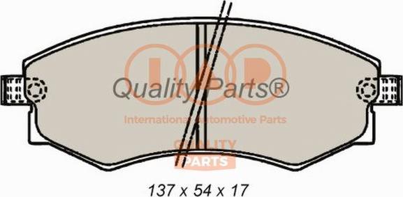 IAP QUALITY PARTS 704-07033G - Комплект спирачно феродо, дискови спирачки vvparts.bg