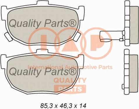 IAP QUALITY PARTS 704-07021 - Комплект спирачно феродо, дискови спирачки vvparts.bg