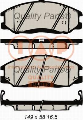 IAP QUALITY PARTS 704-07075X - Комплект спирачно феродо, дискови спирачки vvparts.bg