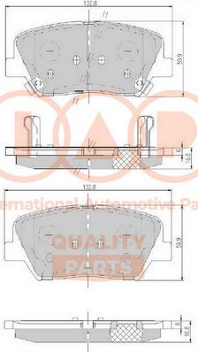 IAP QUALITY PARTS 704-07100 - Комплект спирачно феродо, дискови спирачки vvparts.bg