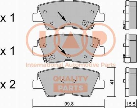 IAP QUALITY PARTS 704-07120P - Комплект спирачно феродо, дискови спирачки vvparts.bg