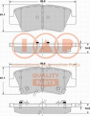 IAP QUALITY PARTS 704-07120X - Комплект спирачно феродо, дискови спирачки vvparts.bg