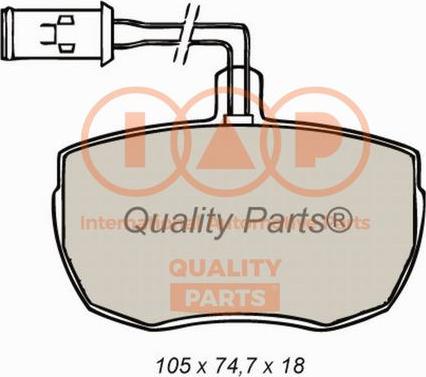 IAP QUALITY PARTS 704-14050X - Комплект спирачно феродо, дискови спирачки vvparts.bg