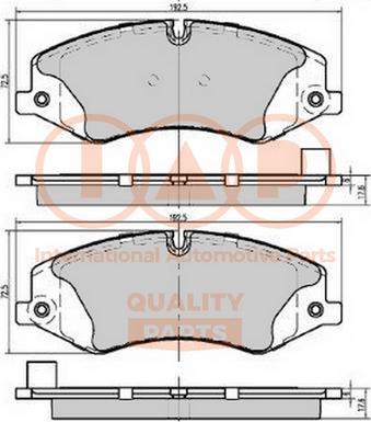 IAP QUALITY PARTS 704-14080 - Комплект спирачно феродо, дискови спирачки vvparts.bg