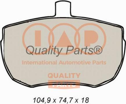 IAP QUALITY PARTS 704-14030X - Комплект спирачно феродо, дискови спирачки vvparts.bg